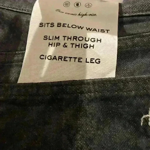 NWT Rag & Bone Nina High Rise Black Straight Leg Snake
Foil Cigarette Jeans Sz26 - Picture 7 of 7